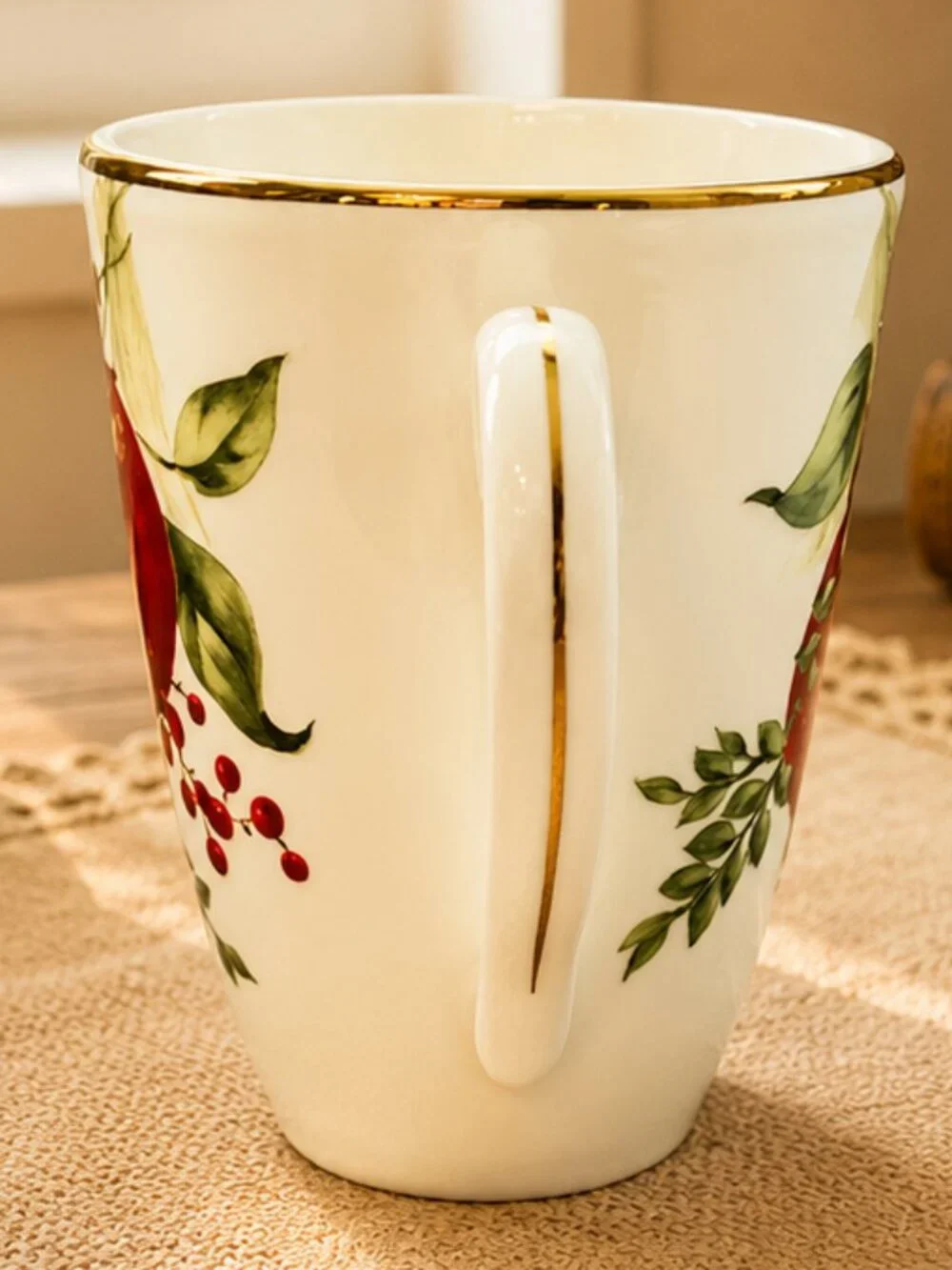 Vintage Lenox Williamsburg Boxwood & Pine Coffee Mugs Set